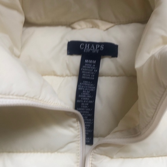 NWT Ralph Lauren Cream Puffer Vest - Picture 2 of 6